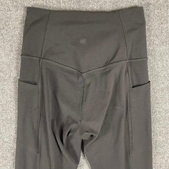 Athleta Salutation Stash Pocket II Cinch 7/8 Black Leggings Womens XS Activewear - Picture 3 of 12